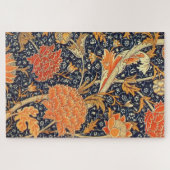 William Morris Cray Floral Art Nouveau Pattern ジグソーパズル (横)