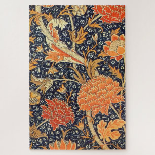 William Morris Cray Floral Art Nouveau Pattern ジグソーパズル