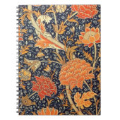 William Morris Cray Floral Art Nouveau Pattern ノートブック (正面)