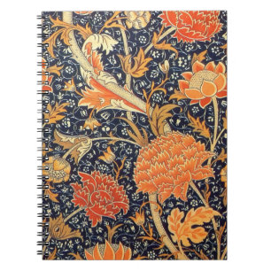 William Morris Cray Floral Art Nouveau Pattern ノートブック