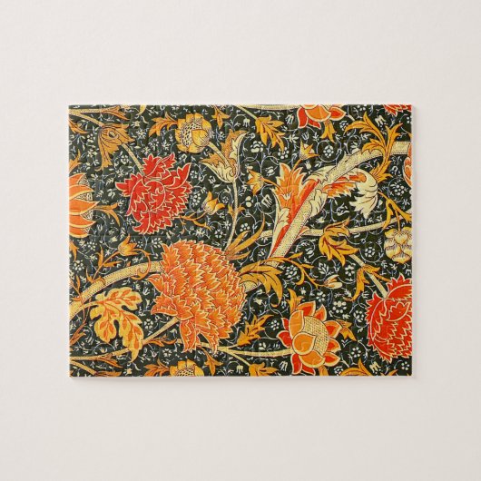 William Morris Cray Wallpaper Flower Pattern ジグソーパズル (横)