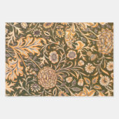 William Morris Cray Wallpaper Flower Pattern ラッピングペーパーシート (正面3)