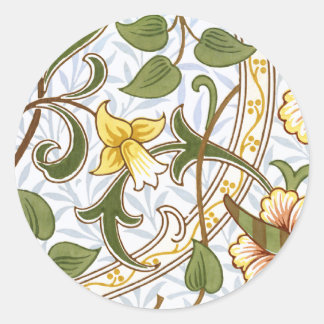 William Morris Daffodil Chintz Patternスタンプ ラウンドシール