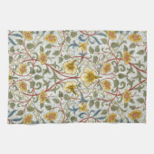 William Morris Daffodil Floral Pattern キッチンタオル (横)