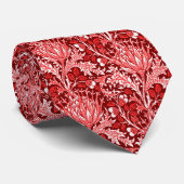 William Morris Damask、Dark Red & White ネクタイ (ロール)