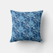 William Morris Damask、Navy & White クッション (裏面)