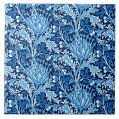 William Morris Damask、Navy & White タイル (正面)