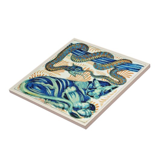 William * Morris De Morgan Snake Tiger | タイル (側面)