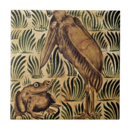 William * Morris De Morgan Stork Bird Frog | タイル