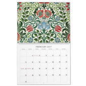 William Morris Decorative Arts Custom Year  カレンダー (2月 2027)
