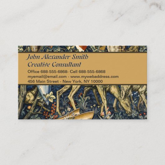 William Morris Deer and Shields in Verdant Realm 名刺 (正面)