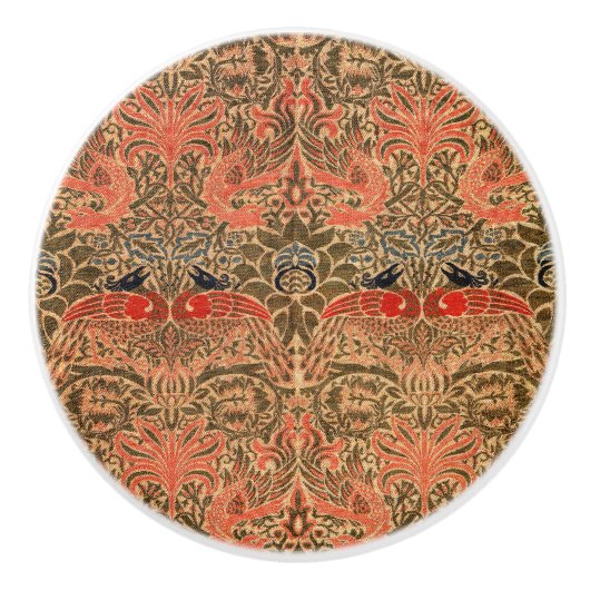 William * Morris Dragon and Peacock Ceramic Knob セラミックノブ (正面)