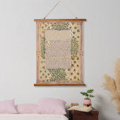 William Morris Dwellers at Eyr Floral Script 吊り下げ型タペストリー (寝室)