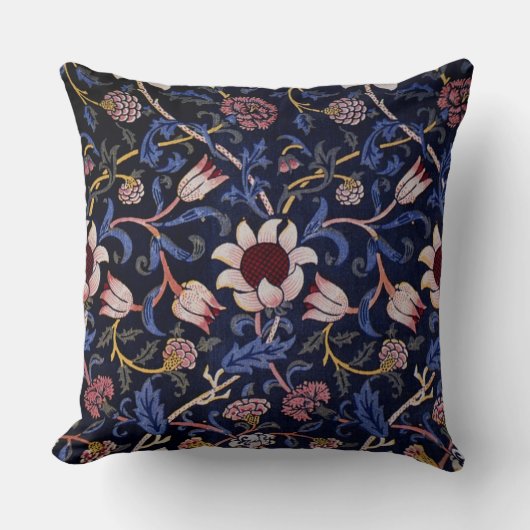 William Morris' flora pattern, Evenlode. クッション (正面)