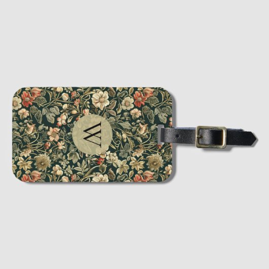 William Morris Floral ラゲッジタグ (正面横)
