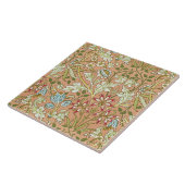 William Morris Floral Pattern Flowers Pink Blue    タイル (側面)