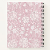 William Morris Floral Pattern in Pink Notebook ノートブック (裏面)