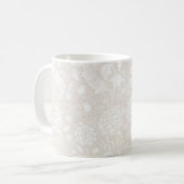 William Morris Floral Pattern in Sepia  コーヒーマグカップ (正面左)