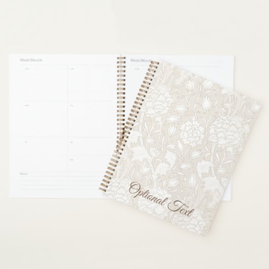 William Morris Floral Pattern in Sepia プランナー手帳 (ディスプレー)