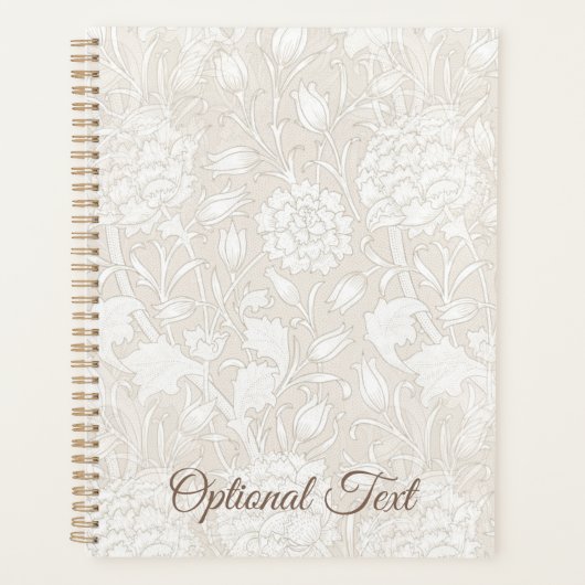 William Morris Floral Pattern in Sepia プランナー手帳 (正面)