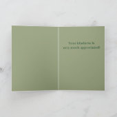 William Morris Flower Garden-Greens カード (内部)