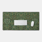 William Morris Flower Garden-Greens デスクマット (キーボード&マウス)