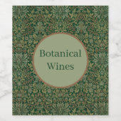 William Morris Flower Garden-Greens ワインラベル (シングルラベル)