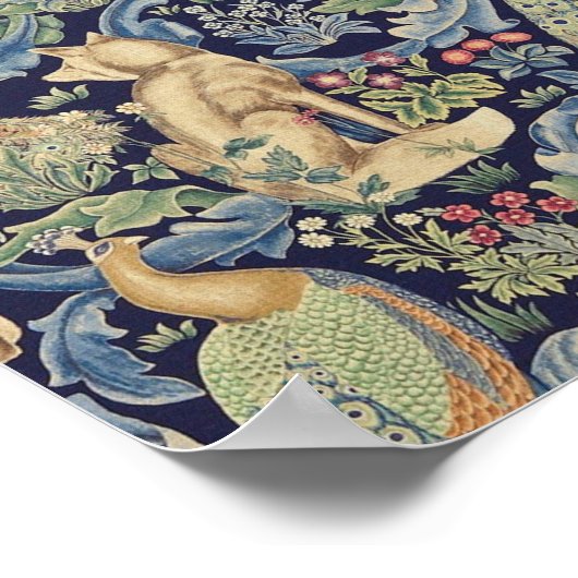 William Morris Forest Rabbit ポスター (角)