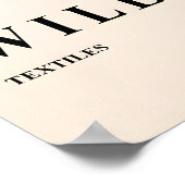 William Morris fox decor, Botanical print, Dark ポスター (角)