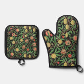 William Morris Fruit Pattern 鍋つかみ&鍋敷きセット (正面)