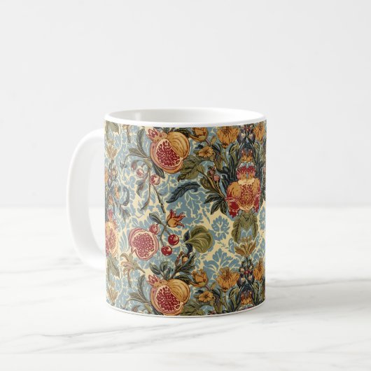 William Morris Fruit Pomegranate pattern コーヒーマグカップ (正面左)