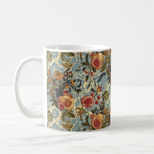 William Morris Fruit Pomegranate pattern コーヒーマグカップ (左)