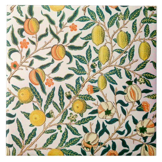William Morris Fruit Pomegranate Vintage  タイル (正面)