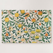 William Morris Fruit Pomegranate White Ornament ジグソーパズル (横)