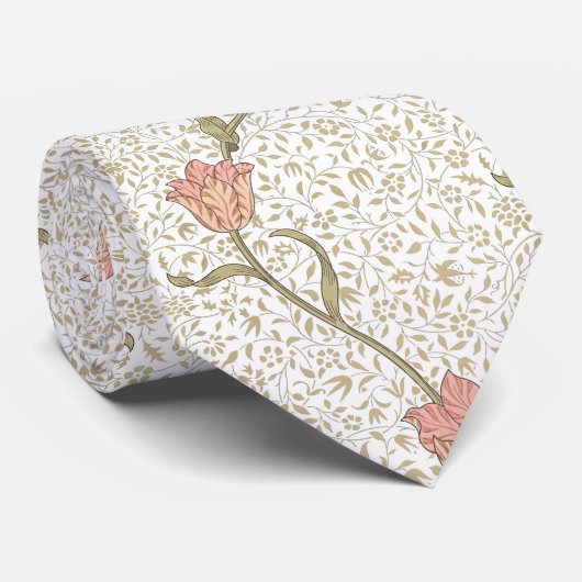 William Morris Garden Tulip Floral Pattern ネクタイ (ロール)