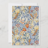 William Morris Gold Lily Flat Note Card ノートカード (裏面)