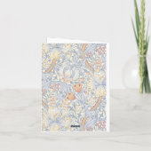 William Morris Gold Lily Folded Note Card ノートカード (裏面)