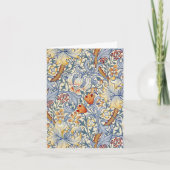 William Morris Gold Lily Folded Note Card ノートカード (正面)