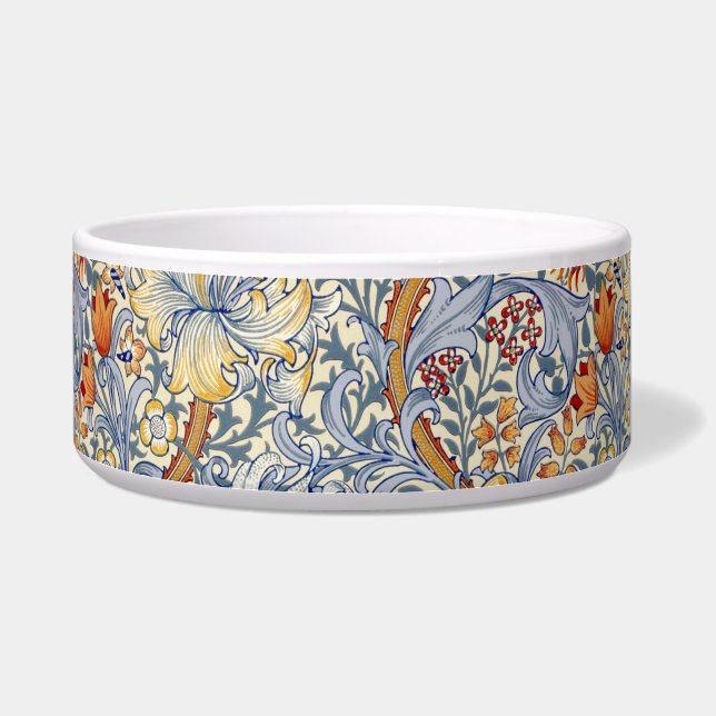 William Morris Gold Lily Victorian Botanical ボウル (右)