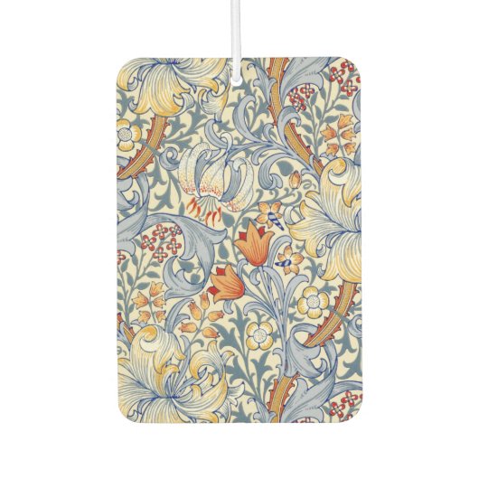 William Morris Gold Lily Victorian Wallpaper カーエアーフレッシュナー (正面)