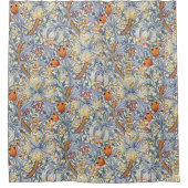 William Morris Gold Lily Victorian Wallpaper シャワーカーテン (正面)