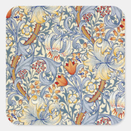 William Morris Gold Lily Victorian Wallpaper スクエアシール