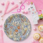 William Morris Gold Lily Victorian Wallpaper ペーパープレート (パーティー)