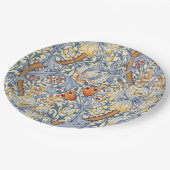 William Morris Gold Lily Victorian Wallpaper ペーパープレート (アングル)