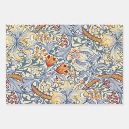 William Morris Gold Lily Victorian Wallpaper ラッピングペーパーシート