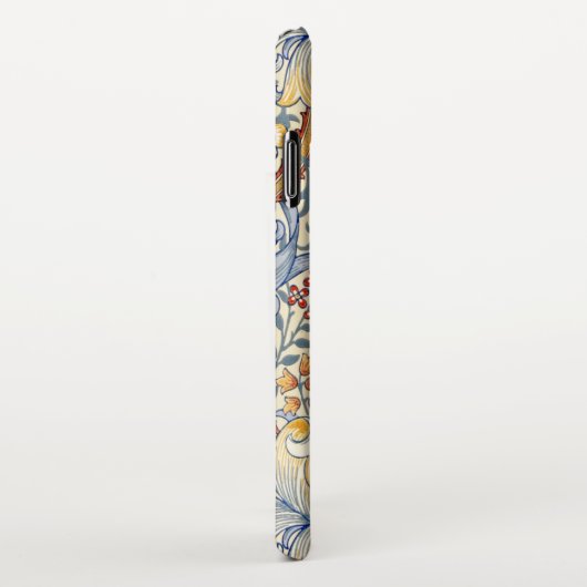 William Morris Gold Lily Victorian Wallpaper iPhoneケース (右側)