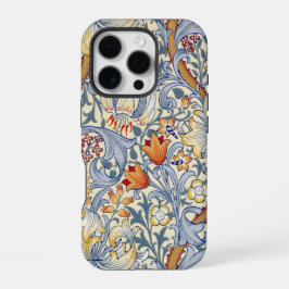 William Morris Gold Lily Victorian Wallpaper iPhone 16 Proケース