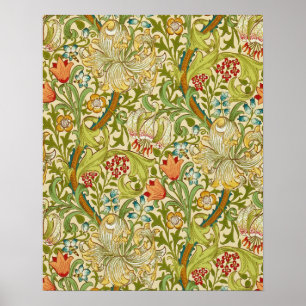 William Morris Golden Lily Vintage Pre-Raphaelite ポスター