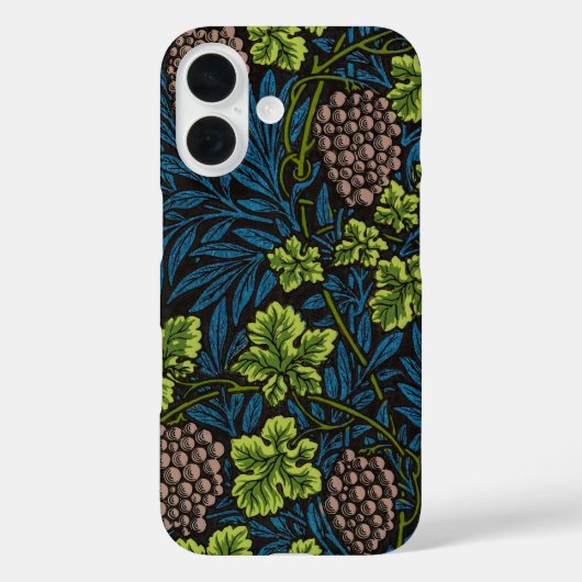 William Morris Grape & Vine Red Green Blue Case-Mate iPhoneケース (裏面)