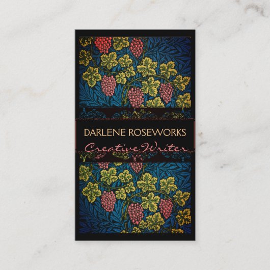 William Morris Grapes & Grape Vines Business Card 名刺 (正面)